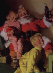 Babbo Natale con i nipoti Joshua e Magdalene