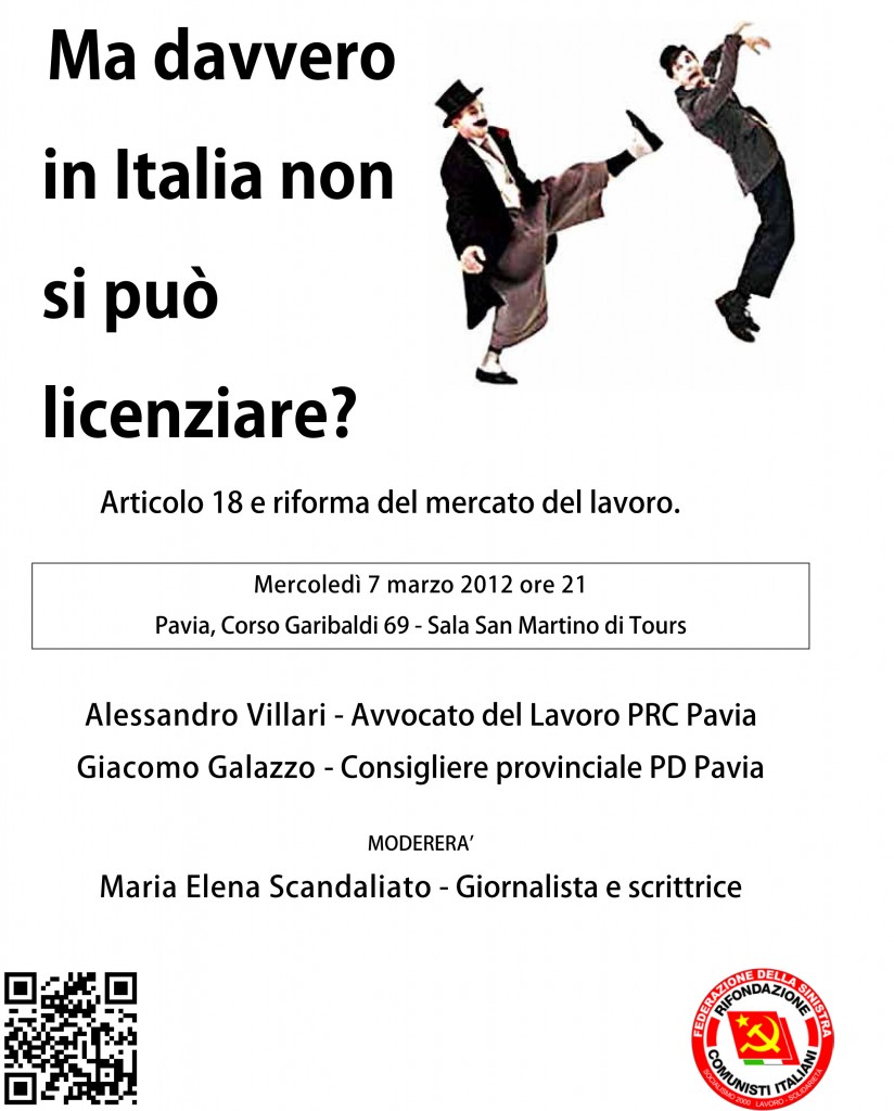 Mercoledì 7 marzo ore 21 - Pavia, Corso Garibaldi 69 (Sala S.Martino di Tours)
